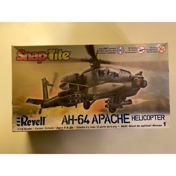 SDG Revell 85-1183 AH-64 Apache Helicopter Chopper 1/72 Model Kit Open Not Built - Picture 2 of 14